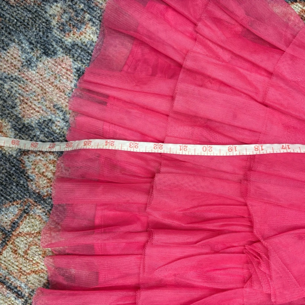 Storia Pink Tulle Ruffle Mini Dress - Picture 13 of 13